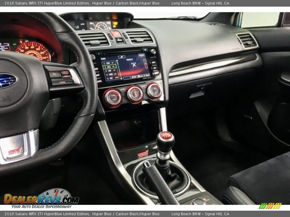 Dashboard of 2016 Subaru WRX STI HyperBlue Limited Edition Photo #5