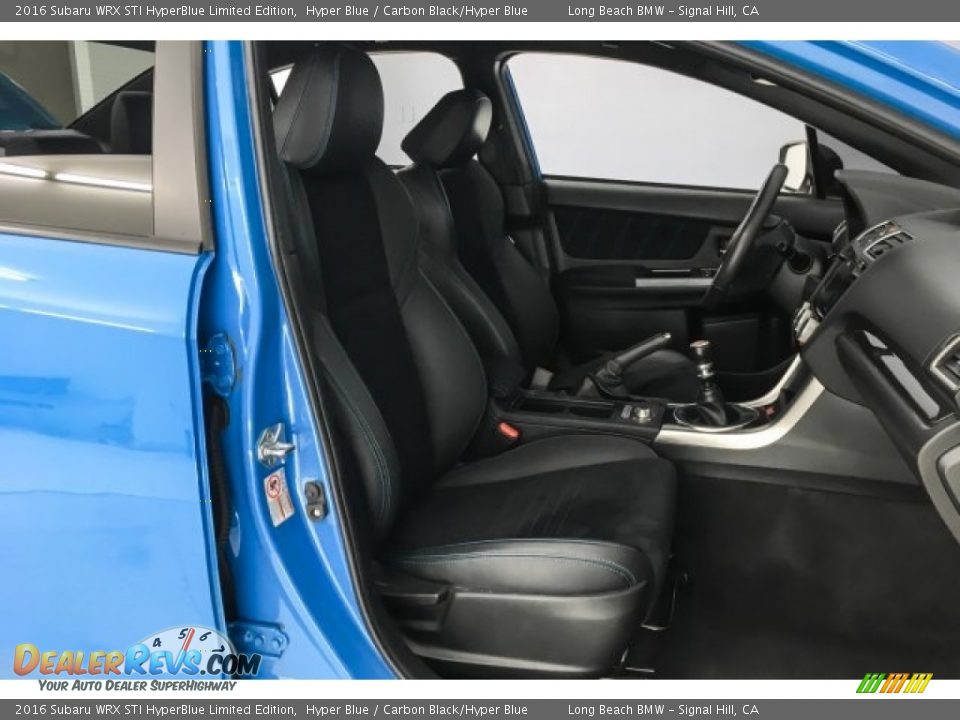 Front Seat of 2016 Subaru WRX STI HyperBlue Limited Edition Photo #6