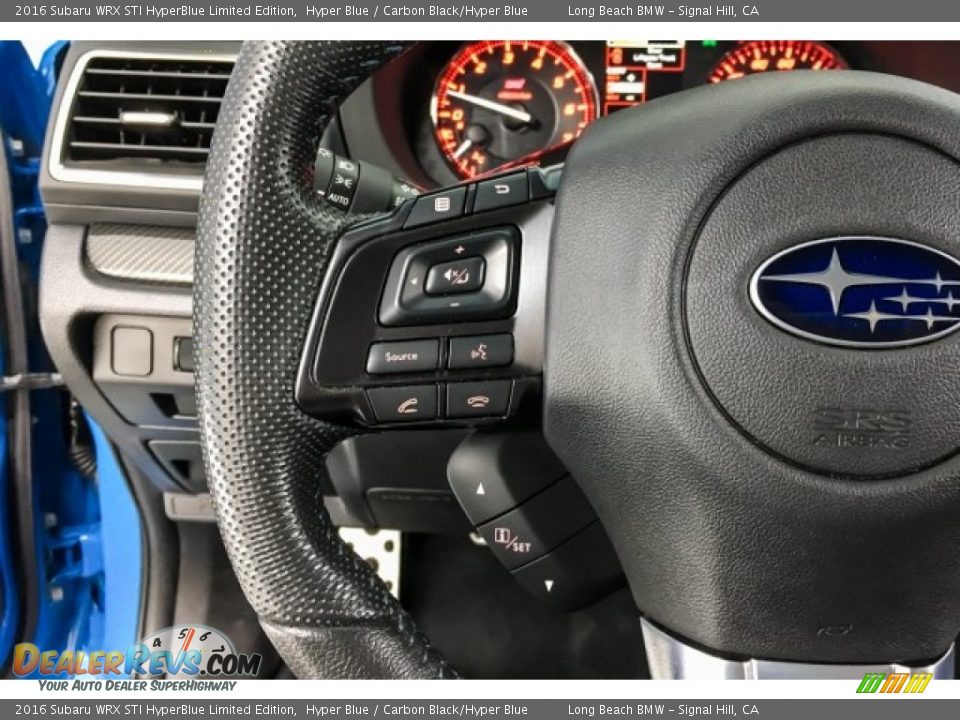 2016 Subaru WRX STI HyperBlue Limited Edition Steering Wheel Photo #15