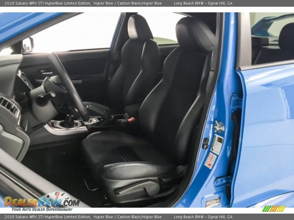 Front Seat of 2016 Subaru WRX STI HyperBlue Limited Edition Photo #32