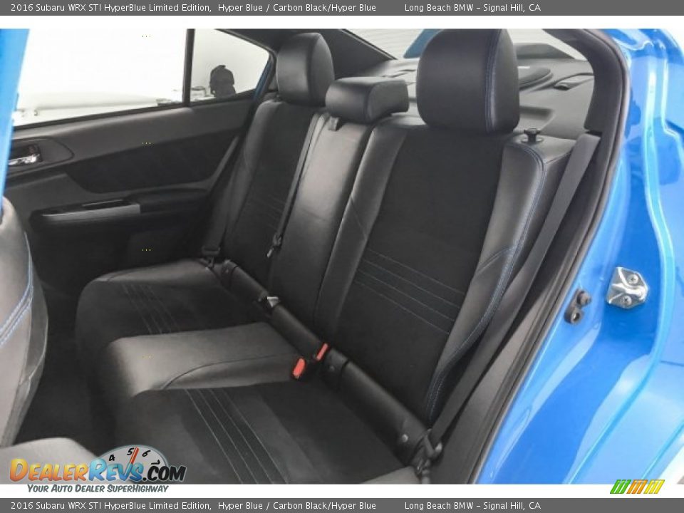 Rear Seat of 2016 Subaru WRX STI HyperBlue Limited Edition Photo #33