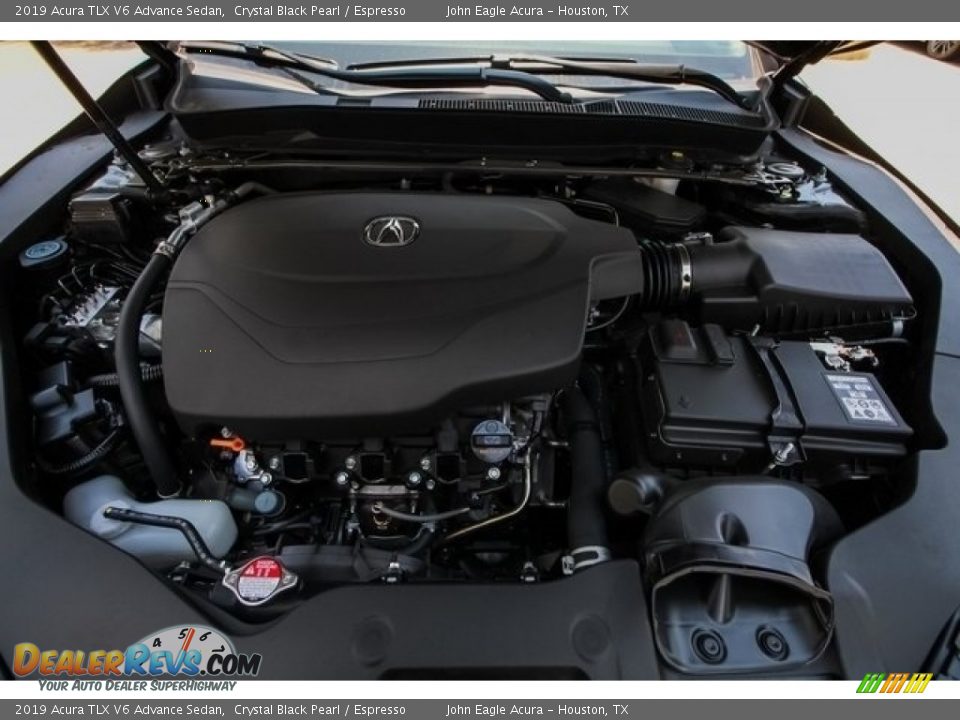 2019 Acura TLX V6 Advance Sedan Crystal Black Pearl / Espresso Photo #24