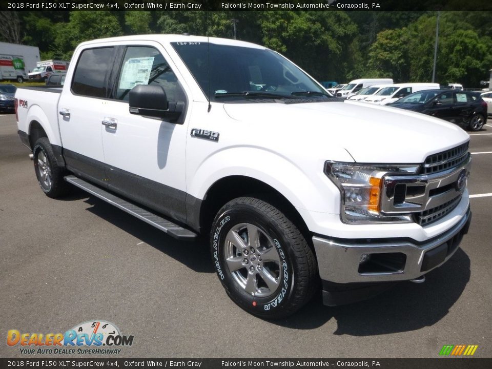 2018 Ford F150 XLT SuperCrew 4x4 Oxford White / Earth Gray Photo #3