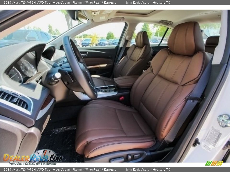 2019 Acura TLX V6 SH-AWD Technology Sedan Platinum White Pearl / Espresso Photo #15