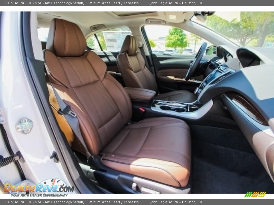 2019 Acura TLX V6 SH-AWD Technology Sedan Platinum White Pearl / Espresso Photo #22