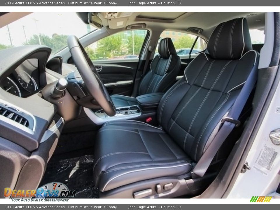 2019 Acura TLX V6 Advance Sedan Platinum White Pearl / Ebony Photo #16