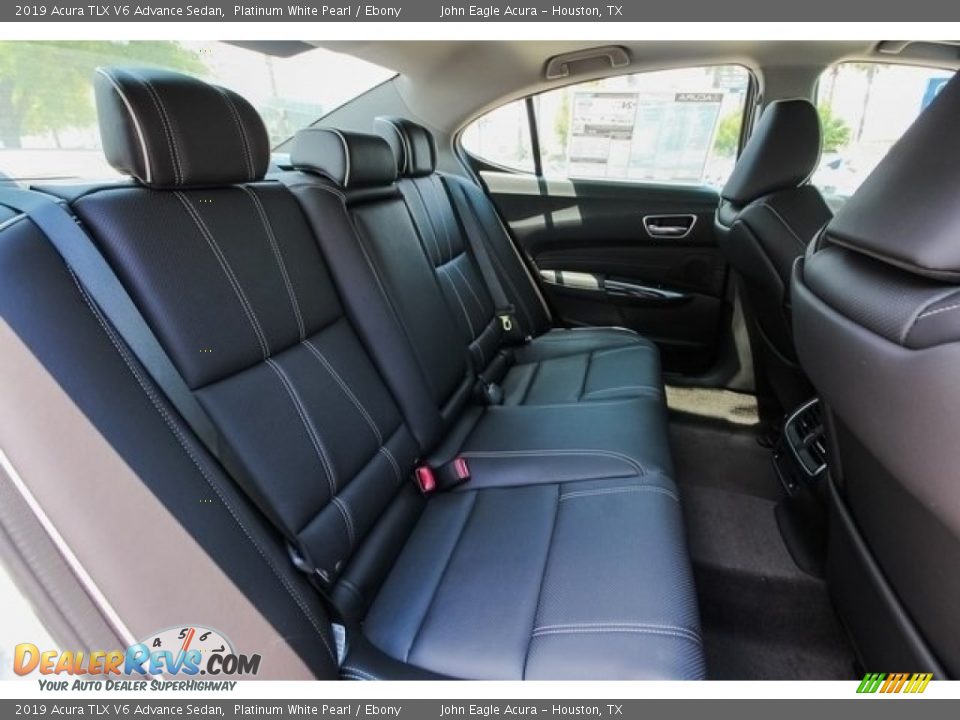 2019 Acura TLX V6 Advance Sedan Platinum White Pearl / Ebony Photo #21