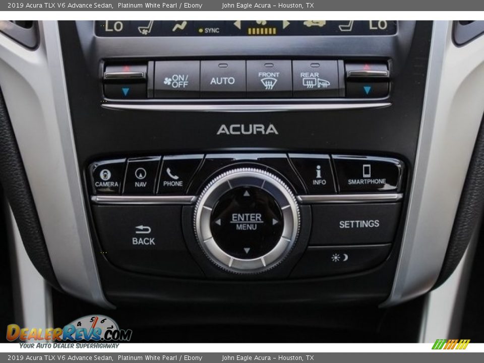 2019 Acura TLX V6 Advance Sedan Platinum White Pearl / Ebony Photo #29