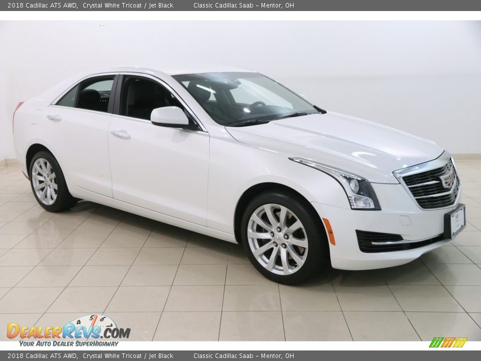 2018 Cadillac ATS AWD Crystal White Tricoat / Jet Black Photo #1
