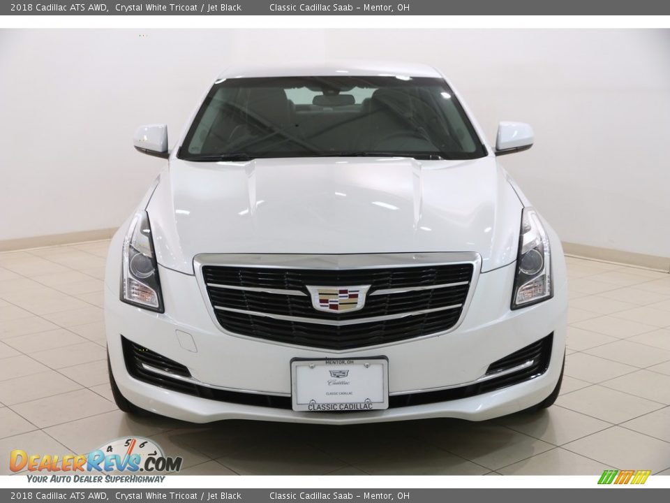 2018 Cadillac ATS AWD Crystal White Tricoat / Jet Black Photo #2