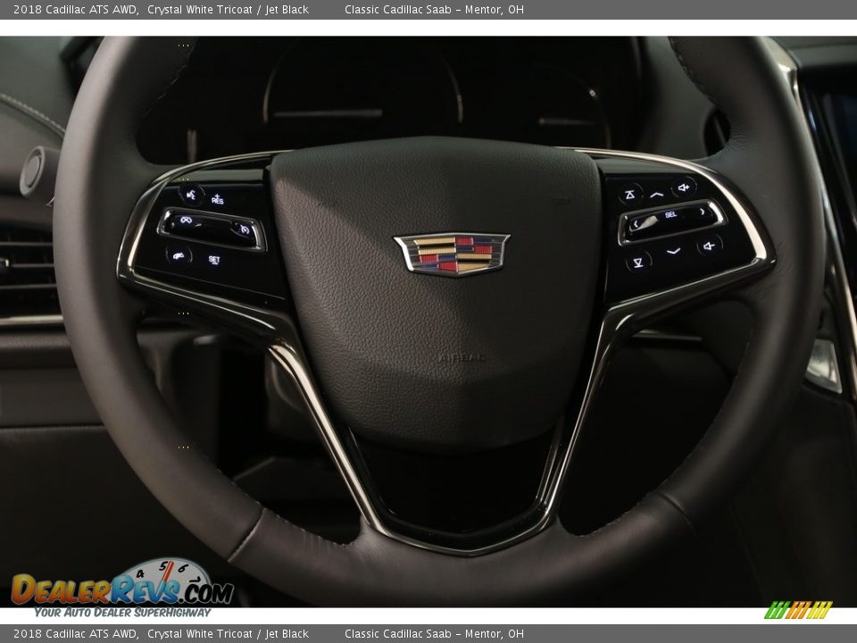 2018 Cadillac ATS AWD Crystal White Tricoat / Jet Black Photo #8