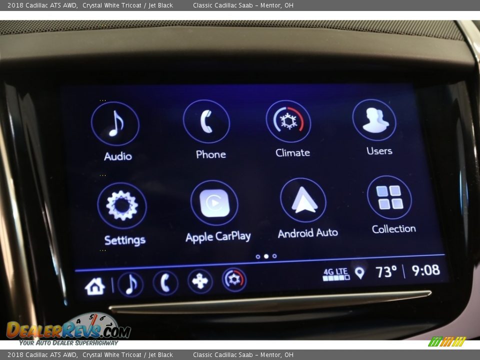 2018 Cadillac ATS AWD Crystal White Tricoat / Jet Black Photo #11