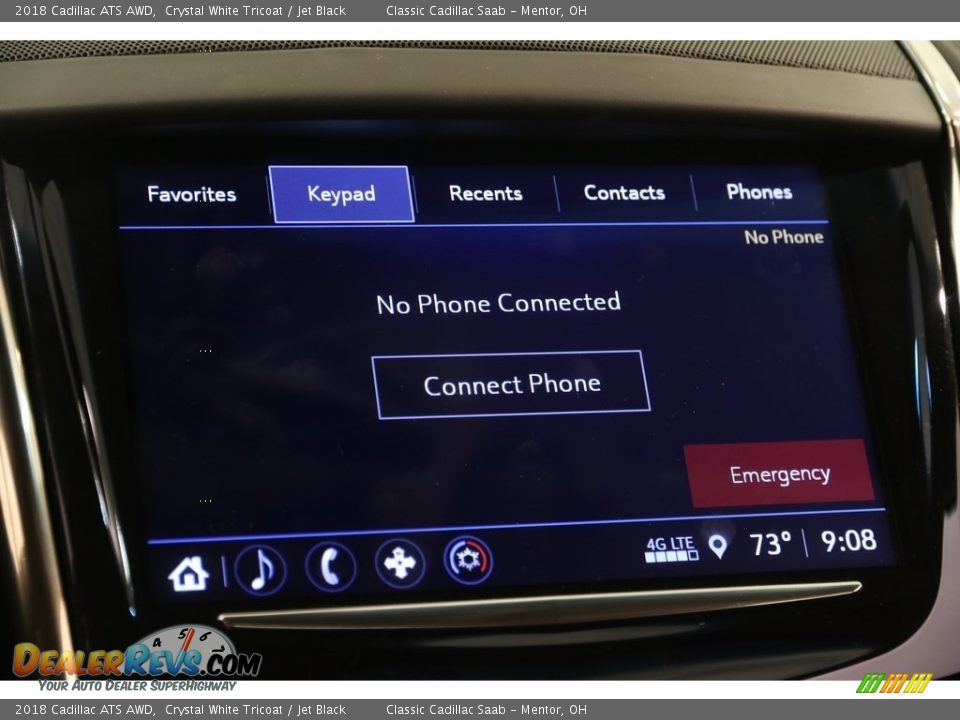 2018 Cadillac ATS AWD Crystal White Tricoat / Jet Black Photo #13