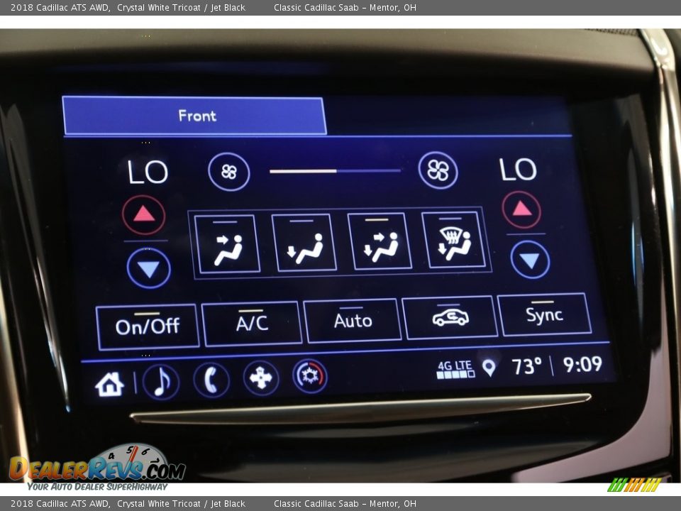 2018 Cadillac ATS AWD Crystal White Tricoat / Jet Black Photo #14