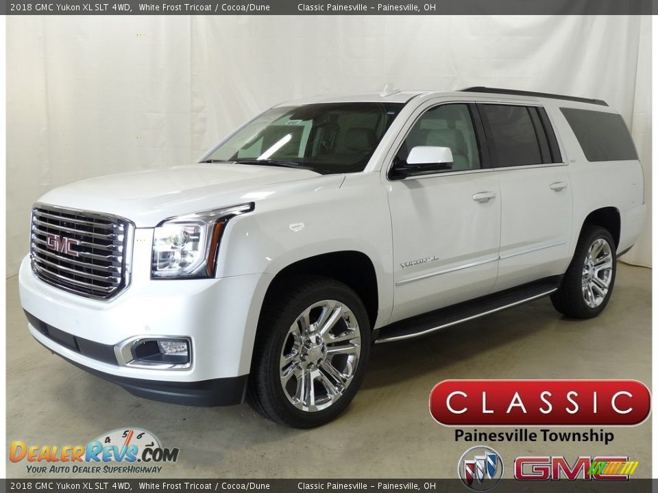 2018 GMC Yukon XL SLT 4WD White Frost Tricoat / Cocoa/Dune Photo #1