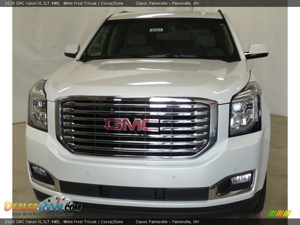 2018 GMC Yukon XL SLT 4WD White Frost Tricoat / Cocoa/Dune Photo #4