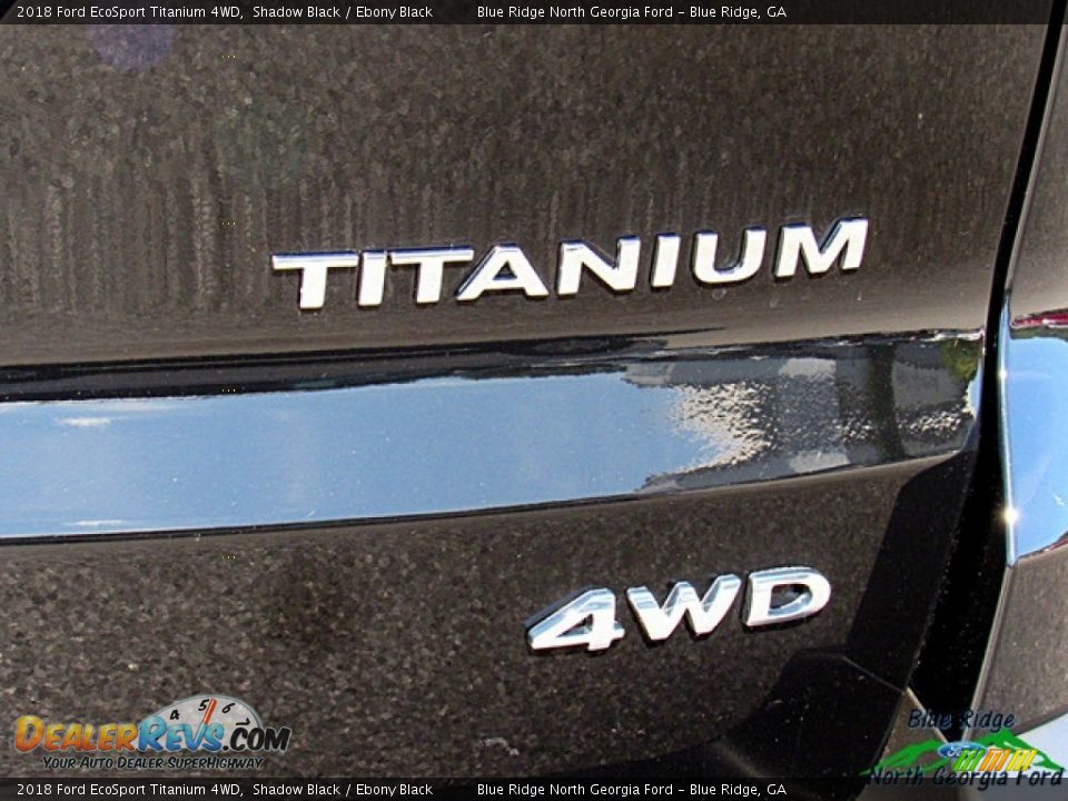 2018 Ford EcoSport Titanium 4WD Shadow Black / Ebony Black Photo #36