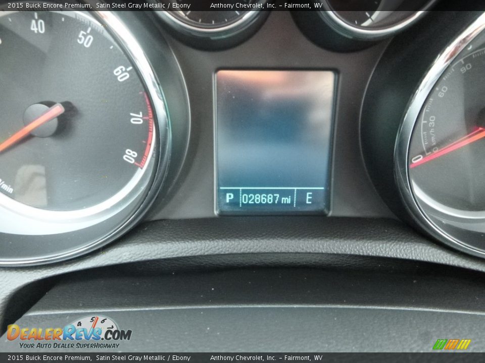 2015 Buick Encore Premium Satin Steel Gray Metallic / Ebony Photo #18