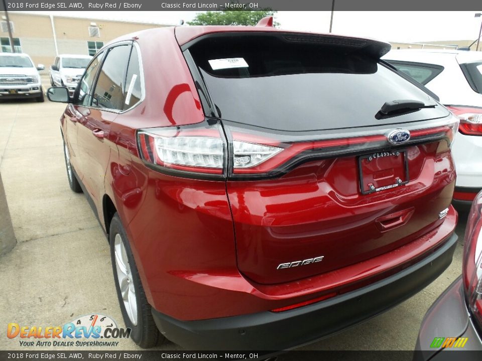 2018 Ford Edge SEL AWD Ruby Red / Ebony Photo #3