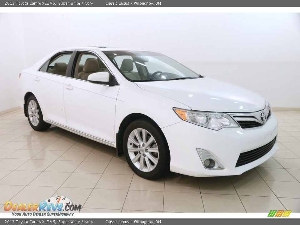 2013 Toyota Camry XLE V6 Super White / Ivory Photo #1