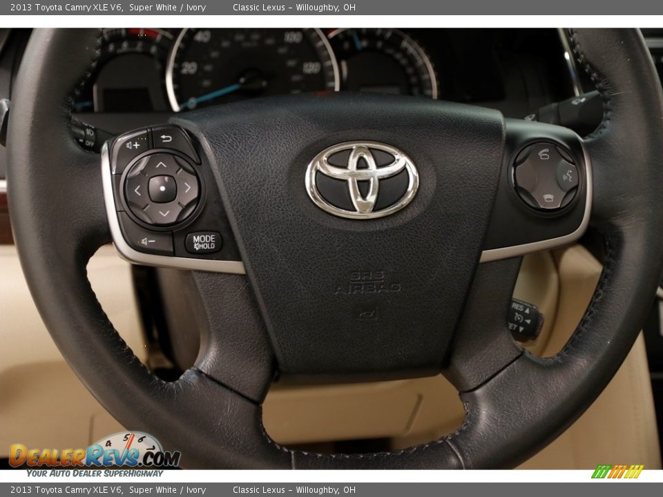 2013 Toyota Camry XLE V6 Super White / Ivory Photo #6