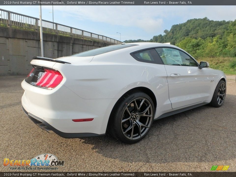 2019 Ford Mustang GT Premium Fastback Oxford White / Ebony/Recaro Leather Trimmed Photo #2