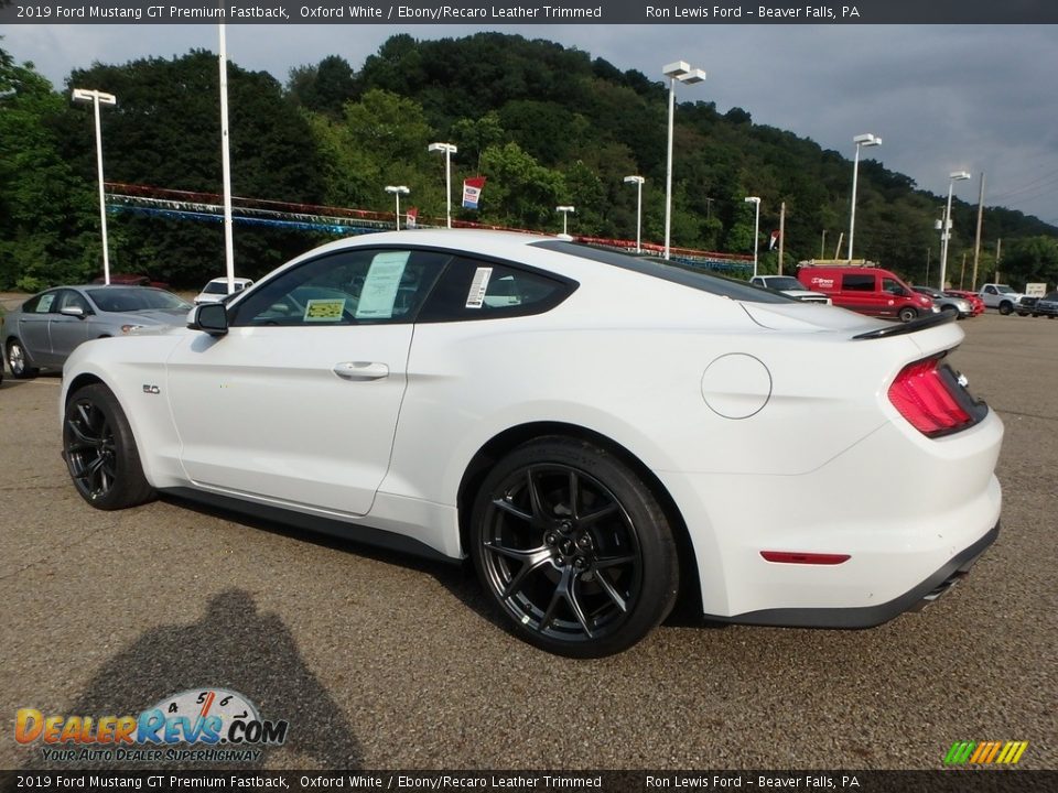 2019 Ford Mustang GT Premium Fastback Oxford White / Ebony/Recaro Leather Trimmed Photo #4