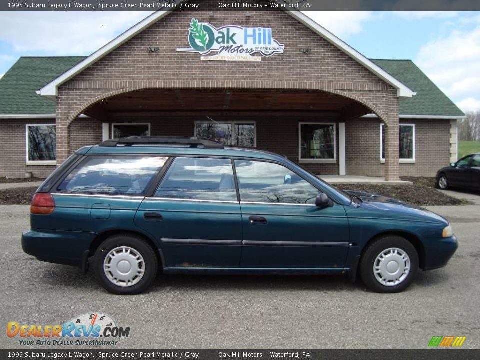 1995 Subaru Legacy L Wagon Spruce Green Pearl Metallic / Gray Photo #1