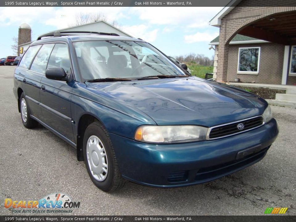 1995 Subaru Legacy L Wagon Spruce Green Pearl Metallic / Gray Photo #2