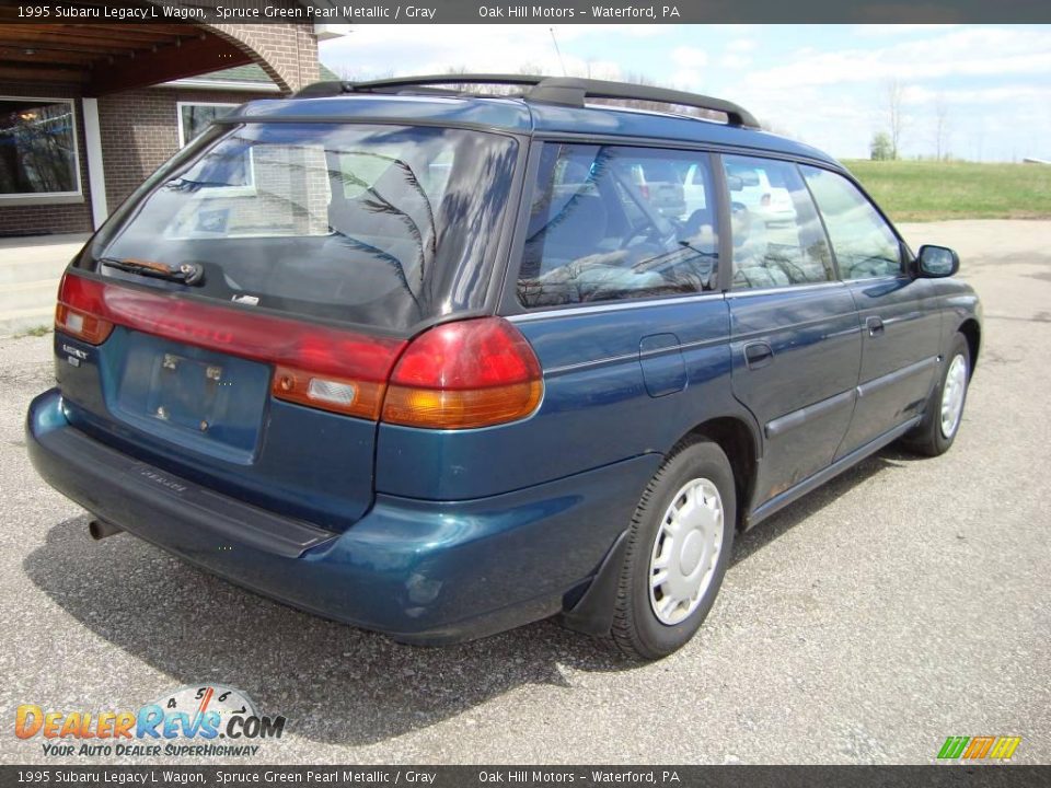 1995 Subaru Legacy L Wagon Spruce Green Pearl Metallic / Gray Photo #3