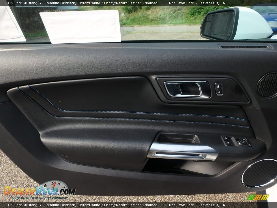 Door Panel of 2019 Ford Mustang GT Premium Fastback Photo #14