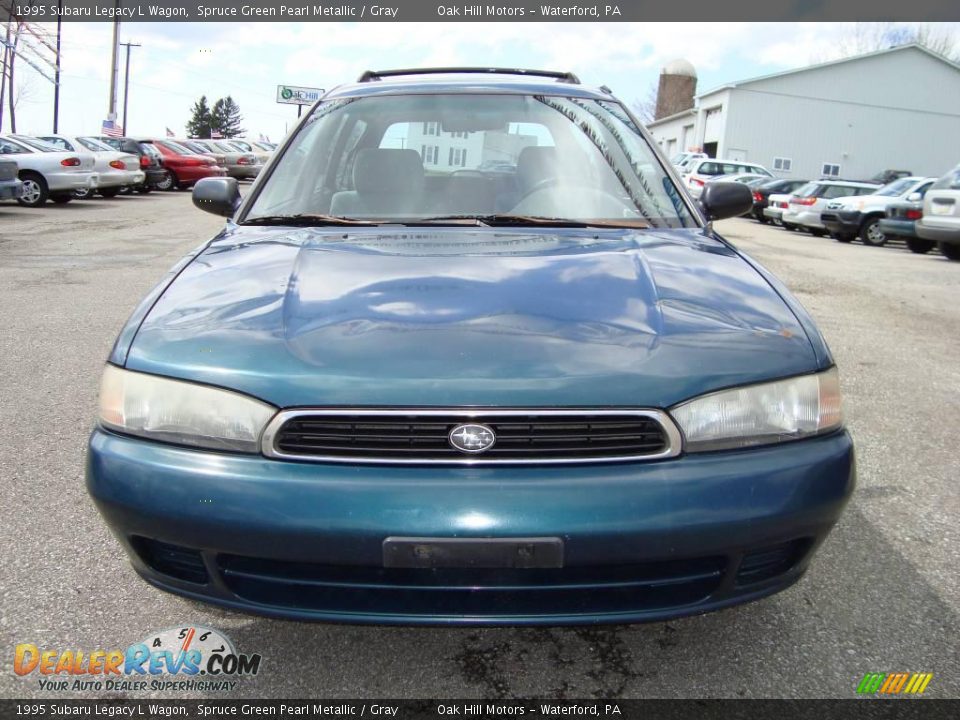 1995 Subaru Legacy L Wagon Spruce Green Pearl Metallic / Gray Photo #4