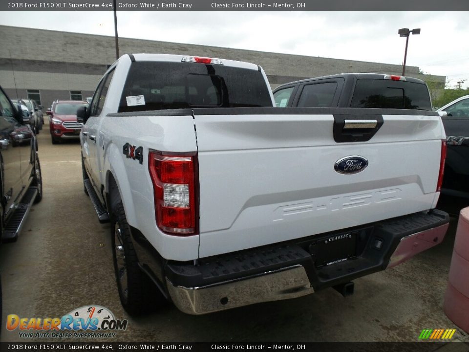 2018 Ford F150 XLT SuperCrew 4x4 Oxford White / Earth Gray Photo #3