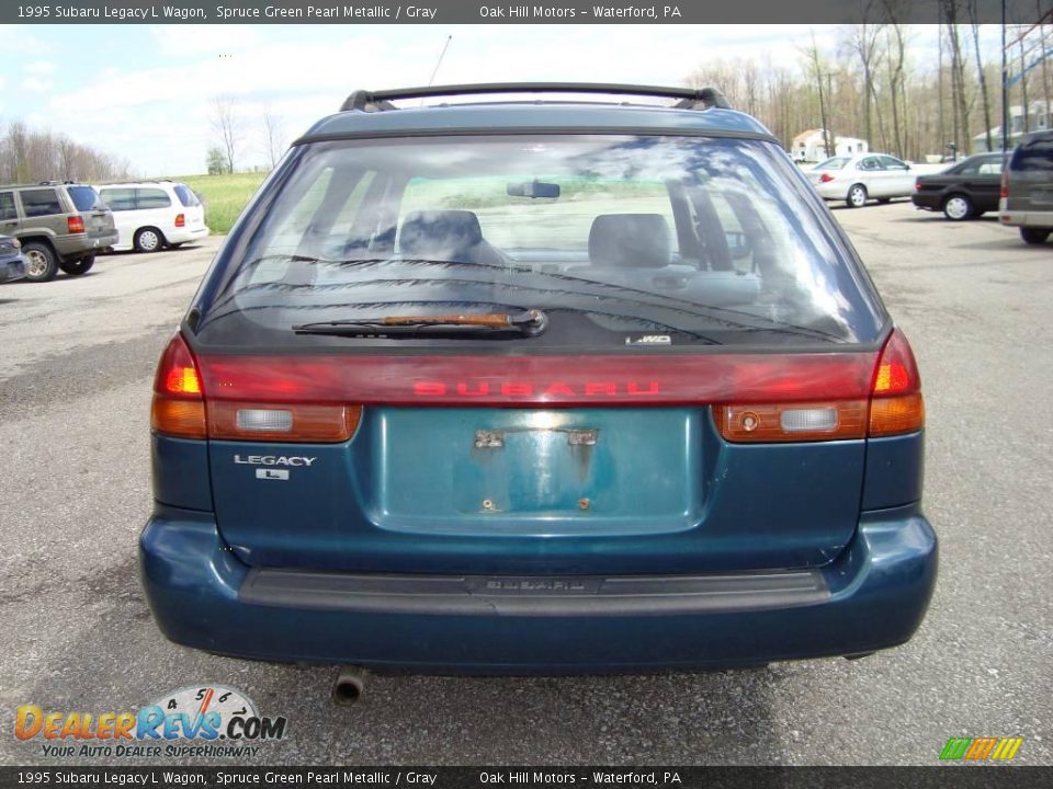 1995 Subaru Legacy L Wagon Spruce Green Pearl Metallic / Gray Photo #5