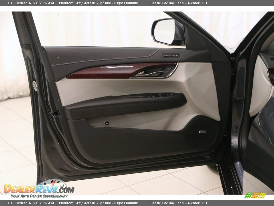 2018 Cadillac ATS Luxury AWD Phantom Gray Metallic / Jet Black/Light Platinum Photo #4