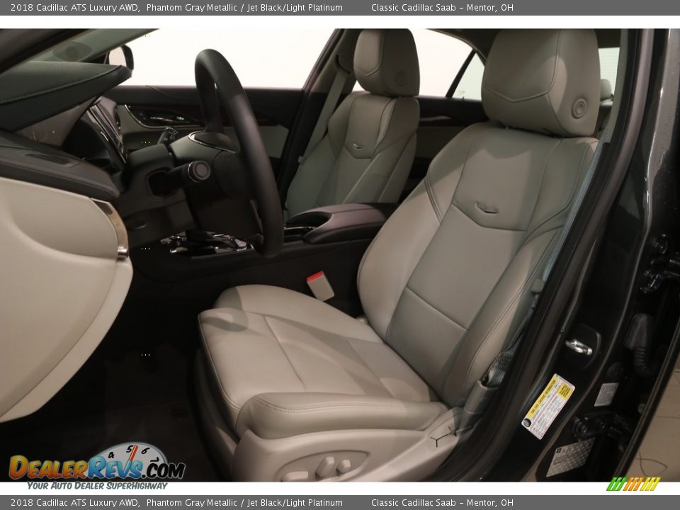 2018 Cadillac ATS Luxury AWD Phantom Gray Metallic / Jet Black/Light Platinum Photo #7