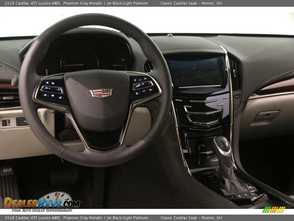 2018 Cadillac ATS Luxury AWD Phantom Gray Metallic / Jet Black/Light Platinum Photo #8