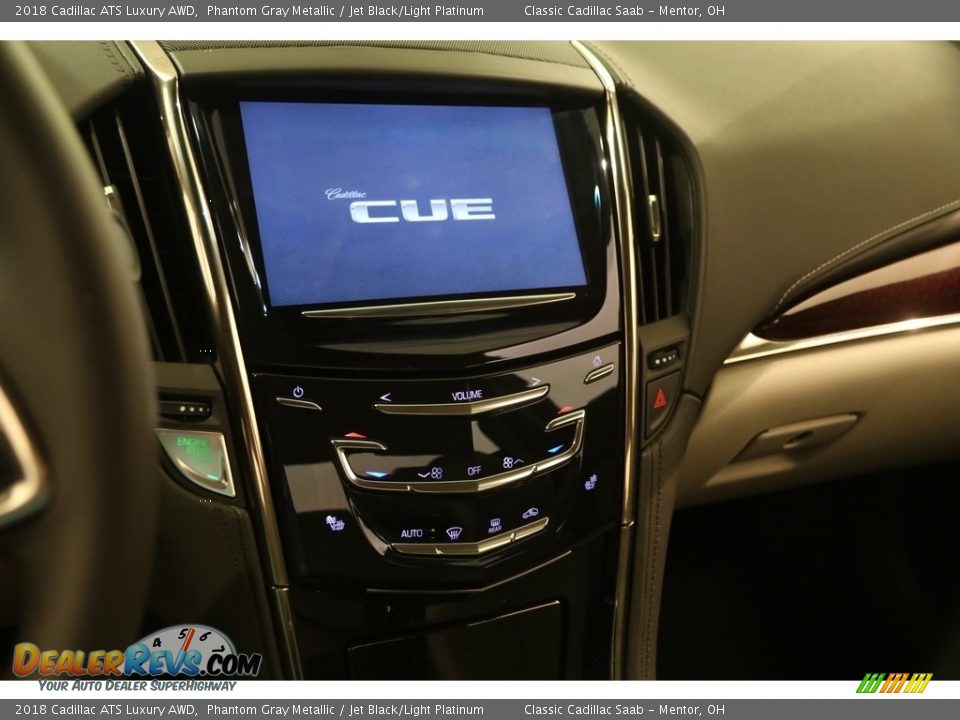 2018 Cadillac ATS Luxury AWD Phantom Gray Metallic / Jet Black/Light Platinum Photo #11