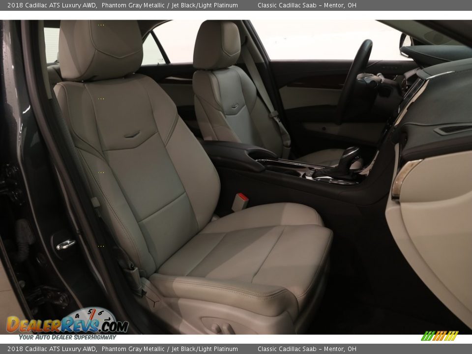 2018 Cadillac ATS Luxury AWD Phantom Gray Metallic / Jet Black/Light Platinum Photo #18