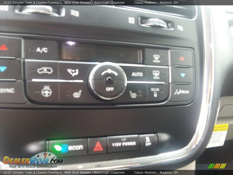 2015 Chrysler Town & Country Touring-L Billet Silver Metallic / Black/Light Graystone Photo #11