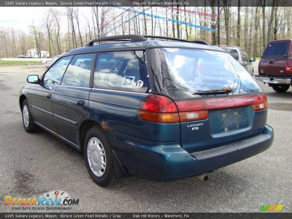 1995 Subaru Legacy L Wagon Spruce Green Pearl Metallic / Gray Photo #8