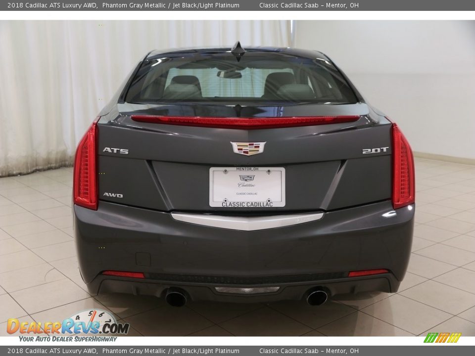 2018 Cadillac ATS Luxury AWD Phantom Gray Metallic / Jet Black/Light Platinum Photo #22