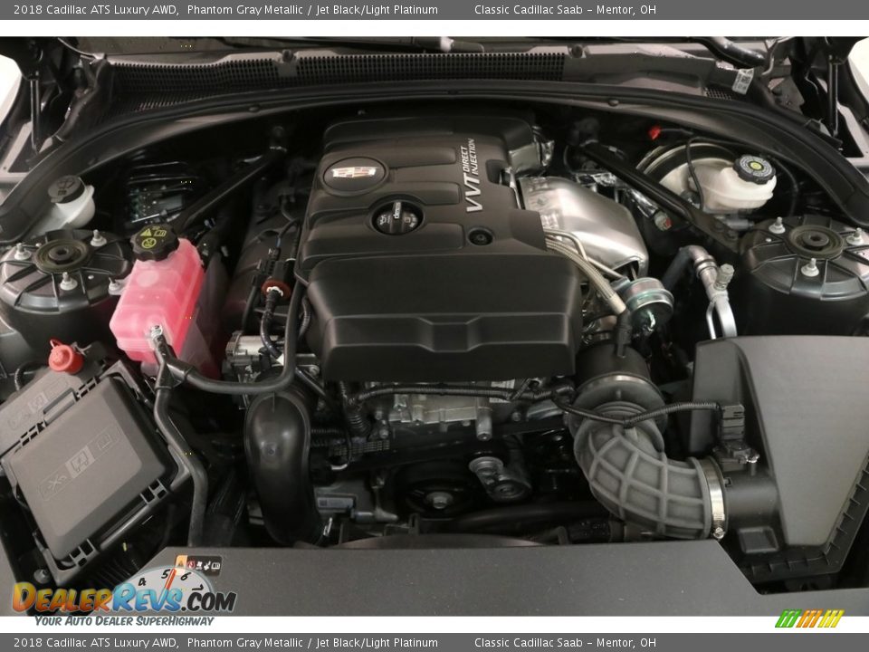 2018 Cadillac ATS Luxury AWD Phantom Gray Metallic / Jet Black/Light Platinum Photo #23
