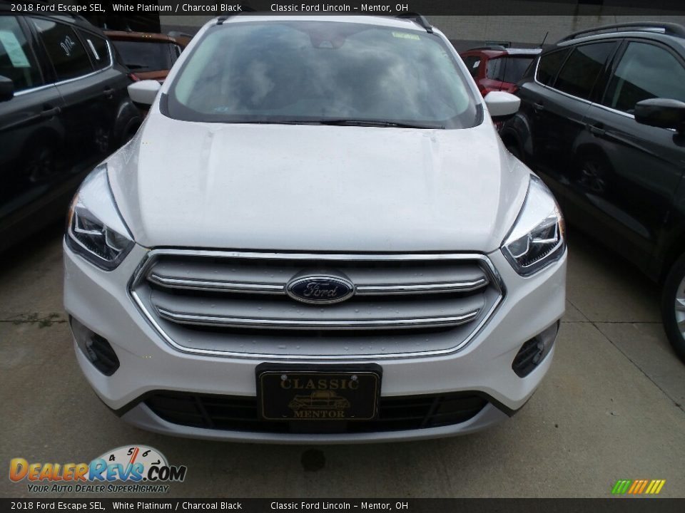 2018 Ford Escape SEL White Platinum / Charcoal Black Photo #2