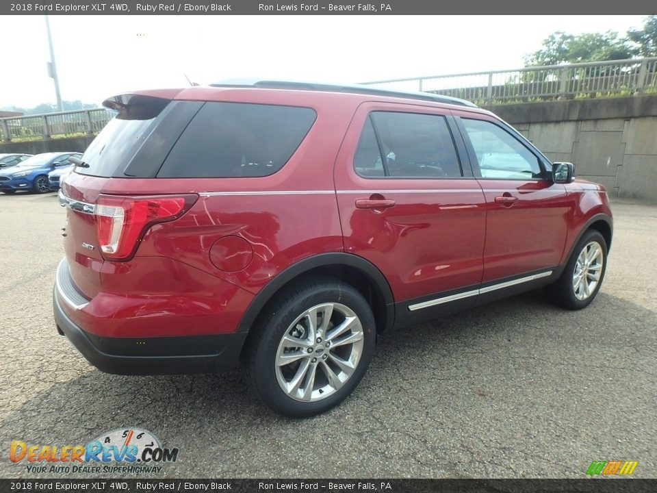 2018 Ford Explorer XLT 4WD Ruby Red / Ebony Black Photo #3