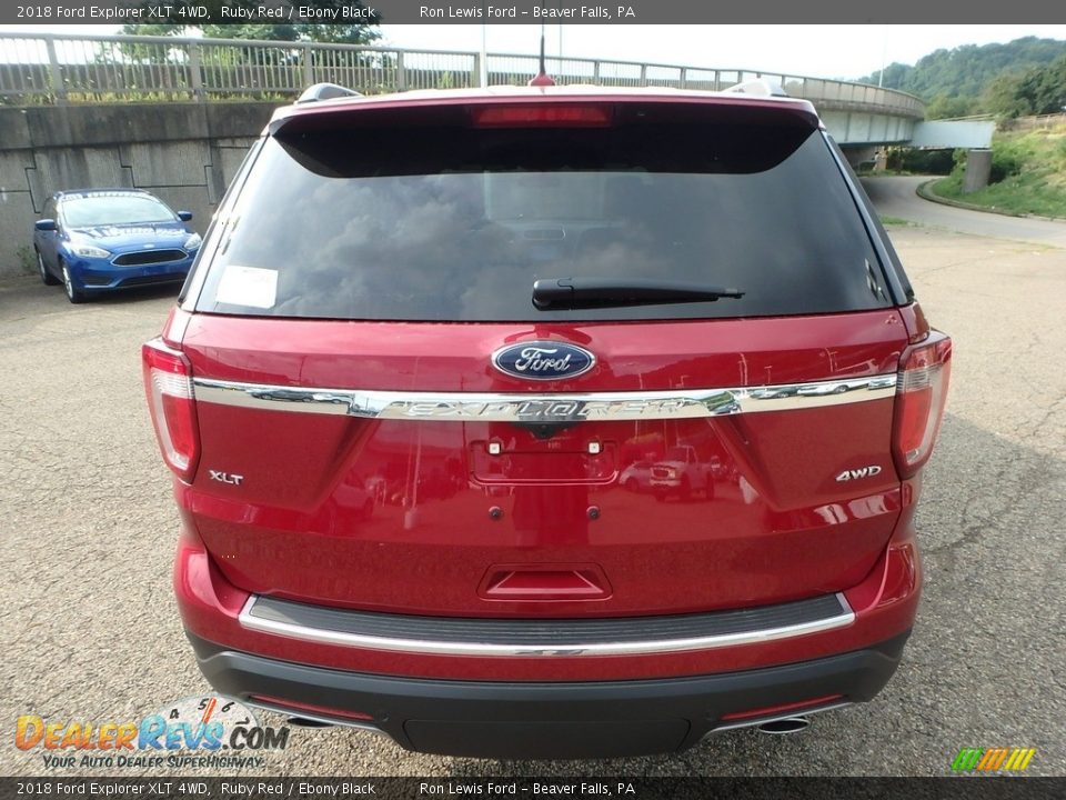 2018 Ford Explorer XLT 4WD Ruby Red / Ebony Black Photo #4