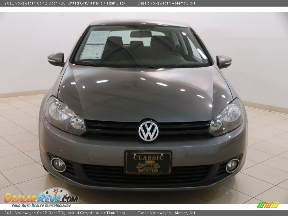 2011 Volkswagen Golf 2 Door TDI United Gray Metallic / Titan Black Photo #2