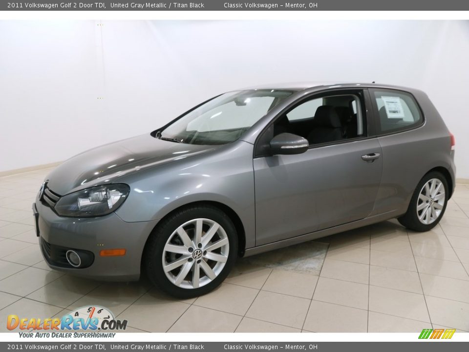 2011 Volkswagen Golf 2 Door TDI United Gray Metallic / Titan Black Photo #3