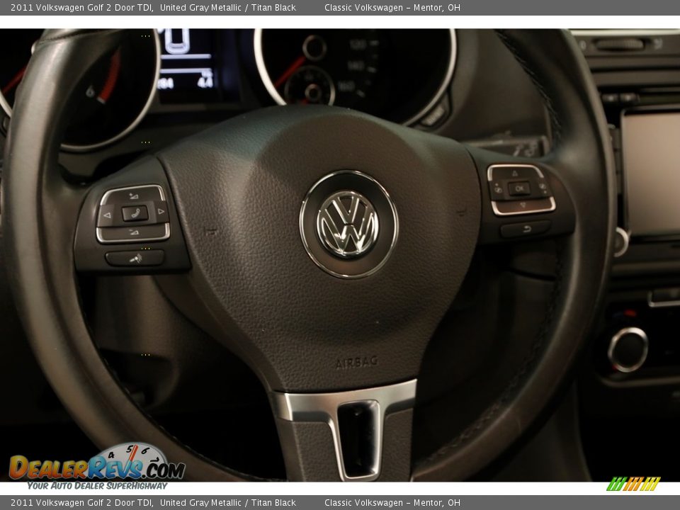 2011 Volkswagen Golf 2 Door TDI United Gray Metallic / Titan Black Photo #6