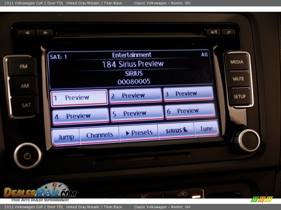 2011 Volkswagen Golf 2 Door TDI United Gray Metallic / Titan Black Photo #10